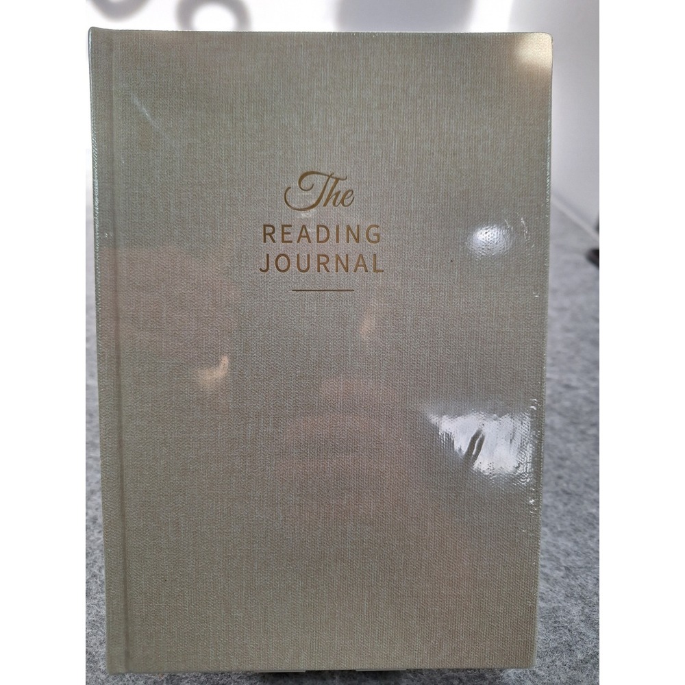 The Reading Journal Champagne Gold Linen Hardcover Book Tracker New
